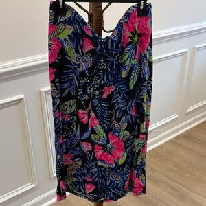 Lilly Pulitzer Floral Print Midi Skirt size XL